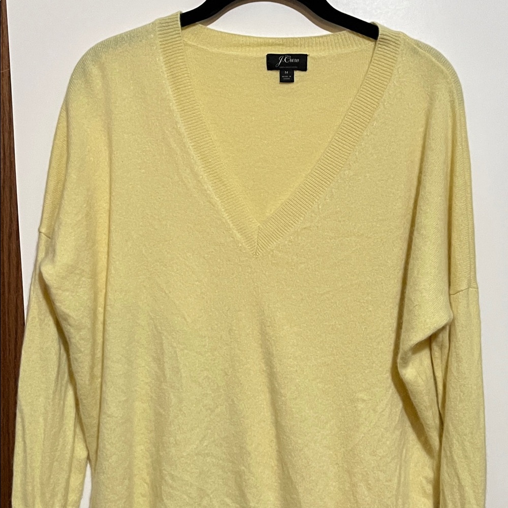 J. Crew cashmere Soft Yellow Knit Top